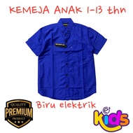 Kemeja Ungu Lilac Anak laki laki polos pendek Baju Hem anak cowok polos lengan pendek 2023