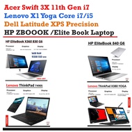[Acer Swift 3X 11th Gen intel Core i7][Lenovo X1 Yoga i7/i5] Dell Latitude , XPS, Precision [ HP ZBOOOK/EliteBook]Laptop