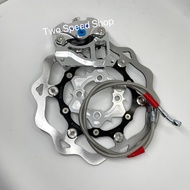 Complete package of 2p 2 piston 5 in 1 calipers, galfer disc caliper bolts to 95cm brake hose bracke