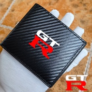 for nissan GTR GT-R NISMO R35 premium edit car carbon fiber leather wallet Card package car accessor