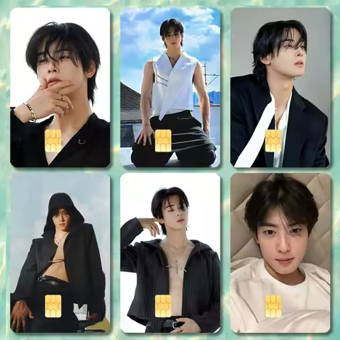 Cha EunWoo Korea Actor Stickers Cartoon Credit Card Visa Debit Bank Charge Card Bus Metro Waterproof