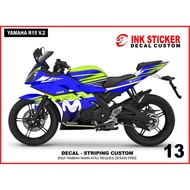 Sticker Decal R15 v2 13 Motif Movistar Fullbody
