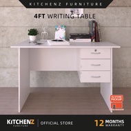 KitchenZ 4Ft Study Desk Writing Table Meja Belajar Office Table Study Table Drawer student study des
