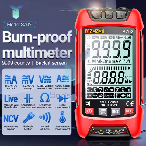 ANENG SZ01 SZ02 Smart Digital Multimeter Handheld Multifunctional High Precision Electrician Mainten