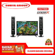 POLYTRON TV LED 24 inch DIGITAL PLD24TV1855 + SPEAKER TOWER - (Bergaransi Resmi)