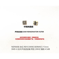Sound Gauge Filter SAW NDF8008 3 * 3 SMD-6 869M 869MHZ High Frequency 3030 Crystal Vibration