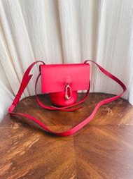 ZAC Zac Posen 紅色 經典扣環斜背包