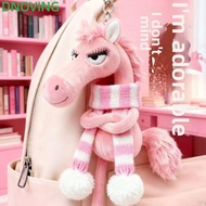 DNOVING Plush Pony Keychain, 2026 Horse Mascot Cartoon Horse Plush Doll, Plush Horse Year Mascot Dol