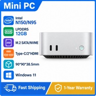 Intel N150 N95 Mini PC 12GB LPDDR5 M.2 NVMe SATA Windows 11 Dual HDMI Type-C 4K Mini Computer