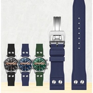 20mm 21mm 22mm Nature Soft Fluororubber FKM Rubber Watchband For IWC Strap Big Pilot Portofino TOP G