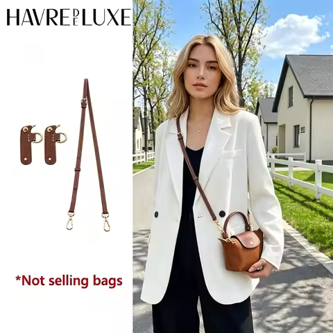 Genuine Leather Shoulder Strap Fit For Longchamp Mini Le Pliage Punch Free Crossbody Bag Strap Acces
