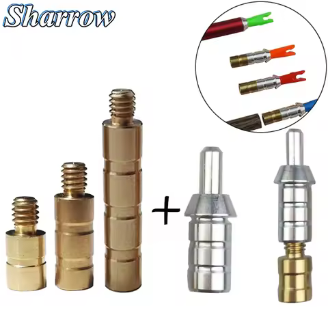 12/20 Pieces ID 6.2mm Arrow Nock Pin and 25/50/100grain Dart Weight Add Accentuator Tools Adapter Hu