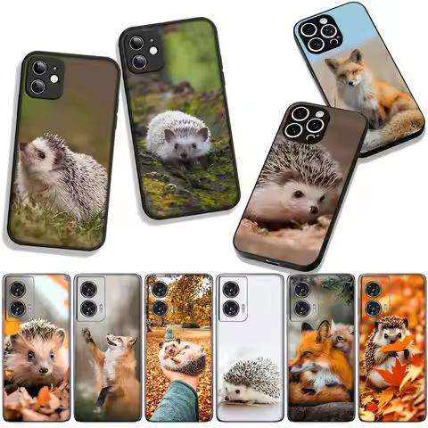 Phone Cover Hedgehog Fox Coque for Samsung Galaxy S25 S24 S22 S23 FE Ultra Plus A56 A05 A06 A15 A16 