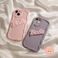 for OPPO Find X3 Pro X2 Lite F11 R17 R15 OPPO R17 Ins Style Girl pink Purple Three-dimensional Barbie English Phone Case Solid Color Macaron Cream Edge Japanese Korean Femal
