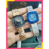 Jam Roscani Perempuan Rosegold Jam Petak Roscani Square Quartz Watch