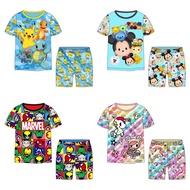 [SG SELLER] Kids tshirt set pyjamas children superheroes tsum tsum poke tokidoki
