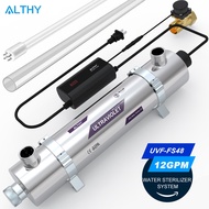 ALTHY Whole House UV Ultraviolet Water Sterilizer System Filter Purifier + Smart Flow Control Switch
