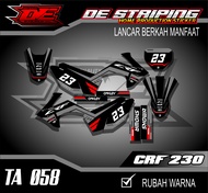 Striping Stiker Motor Crf 230 Stiker Decal CRF 230 Keren TA058