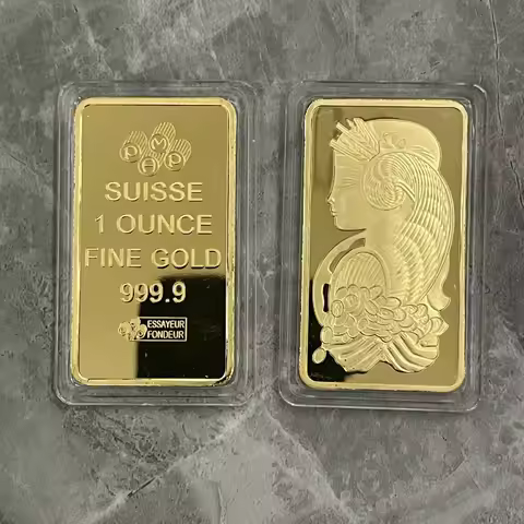 Gilded Plated Swiss 1 Ounce Goddess Gold Bar 1 Oz Gold Bullion Foreign Currency Gifts 999 Coin Bulli