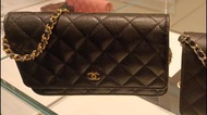 Chanel wallet on chain (WOC)黑金 2024購入送調節扣