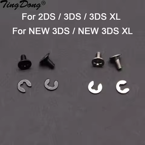1/5/10Set For 2DS 3DS 3DS XL New 3DS Battery Back Cover Screw Mount Repair Secure Bolt + Washer