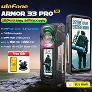 Ulefone Armor 33 Pro 5G Rugged Phone Smartphone Android 14 32GB+512GB 25500mAh Night Camera 64MP NFC