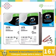 Seagate Skyhawk AI 16TB Surveillance Internal Hard Drive 3.5 HDD SATA 6Gb/s 256MB Cache for DVR NVR Security Camera System with Drive Health Management