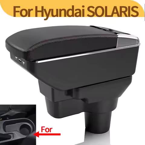For Hyundai SOLARIS Armrest box For Hyundai Solaris 2 Accent Verna 2017 2018 2019 2020 2021 2022 Car