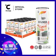Celsius Healthy Energy Drink Sparkling Tropical Vibes Carton 325ML x 24 Cans (Keto) (Low carbs)