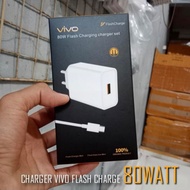 CHARGER 80W VIVO IQOO Z9 5G ORIGINAL FLASH CHARGE BATOK CASAN ADAPTOR CHARGER 80 WATT USB TYPE C FAS