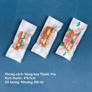 (200c) Flower shaped nougat candy bag 4x9cm