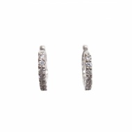 ete tone Earrings Silver Rhinestone Direct from Japan Secondhand