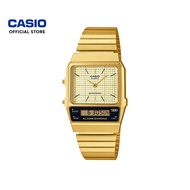 Casio Vintage AQ-800EG-9A Gold Stainless Steel Band Women Watch