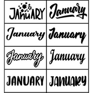 STICKER BALLOON JANUARY - 4X6 INCH FOR 10 INCH BALLOON