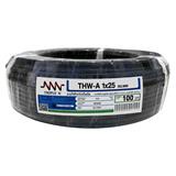 สายไฟ THW-A NNN 1X25 ตร.มม. 100 ม. สีดำ