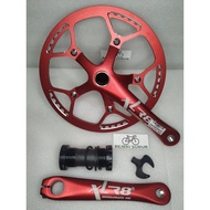 MERAH CRANK SET XLR8 ALLOY 53T HOLLOWTECH II HT2 Crankset Red