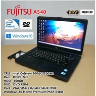โน๊ตบุ๊คมือสอง Notebook Fujitsu A540 Celeron 2.2GHz(RAM:2GB/HDD:160)ขนาด 15.6 นิ้ว