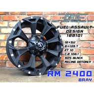 NEW RIM 18 FUEL ASSAULT DESIGN 6X139.7 ranger hilux revo fortuner triton dmax colorado