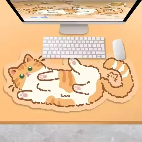 XXL Large Cute Furry Mouse Pad Kawaii Kitty Cats Mouse Mat 70x30cm Gamer Desk Carpet Anime Mousepad 