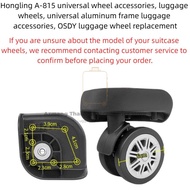 2pcs Hongling A-815 Luggage Wheels Replacement Universal Aluminum Frame Suitcase Caster Wheel OSDY L
