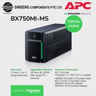 APC Back-UPS 750VA, 230V, AVR, Universal Sockets [Order Model: BX750MI-MS]