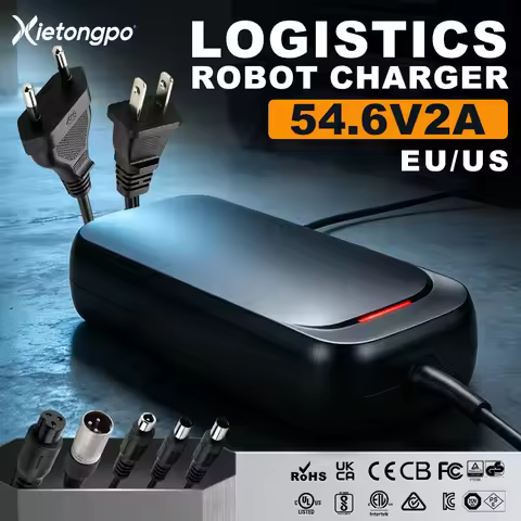 54.6V 2A Charger for 48V 13S Lithium Battery Pack Warehouse Robot AGV AMR Smart CC CV Fast Charge Po
