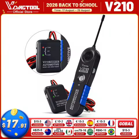 VDIAGTOOL V210 Automotive Circuit Breaker Finder Electrical Tester Wire Tracer Open & Short Circuit 