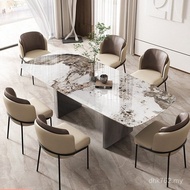 Combination New Style Slate Simple Italian Dining Table 20217T Table Chair Light Luxury Table Island