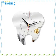 TEASG Hanging Clock, Personality Creative Teeth Mirror Wall Clock, Acrylic Wall Stickers Home Decor Modern Mirror Clock