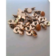 PLAIN GOLD MUSHROOM BUTTONS - GOLD BUTTONS - VARIANT: DIAMETER 15 MM AND DIAMETER 18 MM (28L)
