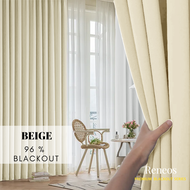 RENEOS Premium 99% Blackout Curtain 380cm Height Langsir Sliding Door 3 Panel Langsir Panjang Langsi