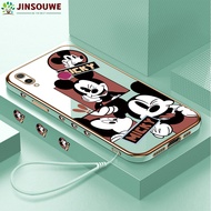 Jinsouwe เคสมือถือสำหรับ Huawei Y9 2019 Y92019เคสมือถือสำหรับการ์ตูนเด็กหญิงเด็กชายมิกกี้แผ่นบางกรอบ