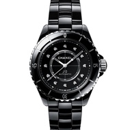 【Chanel 香奈兒】J12系列 黑色陶瓷 H5702 時鑽 陶瓷錶款 38mm
