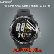 3/5/10 Pcs For Coros Pace / 2 Pace2 APEX 42mm 46mm / Apex Pro Sport Smart GPS Watch Ultra Thin Clear Full Cover Slim Soft TPU Repairable Hydrogel Film Anti-Scratch Screen Protector -Not Tempered Glass